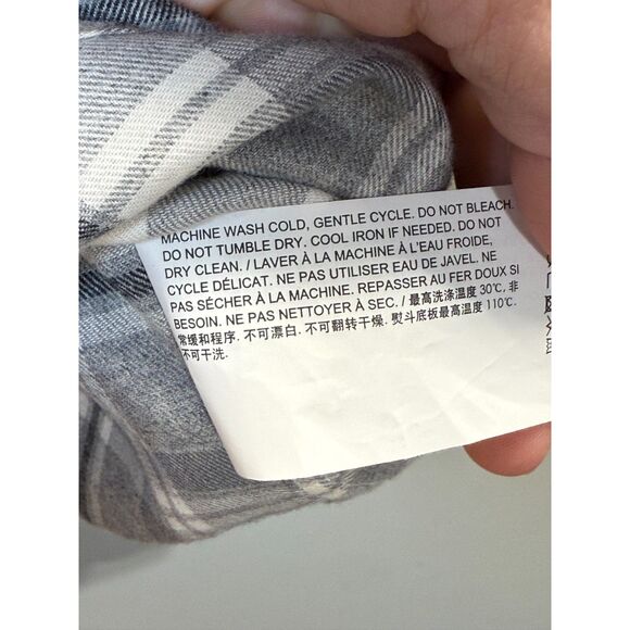 Theory Men's Ivory Size Large Multi Irving Medium Plaid Woven Button Up Shirt - Picture 7 of 7